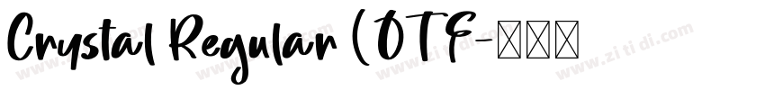 Crystal Regular (OTF字体转换